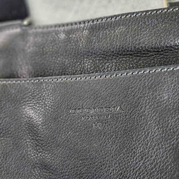 Cuoieria Fiorentina 9x10" Crossbody Messenger Bag Dark Brown Leather - Picture 3 of 8